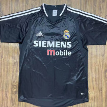 2004-2005 RMA Away Black Retro Soccer Jersey