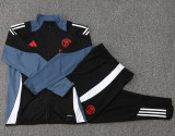 24-25 Man Utd Black Jacket Tracksuit #A796