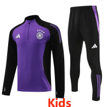 24-25 Germany Purple Kids Half Pull Tracksuit (童装)(半拉链)