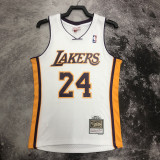 2009-10 LAKERS BRYANT #24 White Retro Top Quality Hot Pressing NBA Jersey(V领)