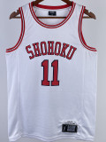 2023 SHOHOKU RUKAWA #11 White Top Quality Hot Pressing NBA Jersey(带标）