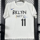 T252 NETS IRVING #11 White High Quality Casual T-Shirt
