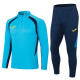 2024 JOM Lake Blue Half Pull Tracksuit (半拉链)