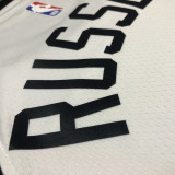 22-23 TIMBERWOLVES RUSSELL #0 White City Edition Top Quality Hot Pressing NBA Jersey