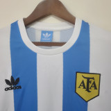 1978 Argentina Home Long Sleeve Retro Soccer Jersey (长袖)