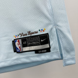 24-25 SA Spurs FOX #4 Light blue City Edition Top Quality Hot Pressing NBA Jersey (圆领）