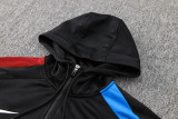24-25 BAR Black Hoodie Half Pull Tracksuit #F562半拉连帽