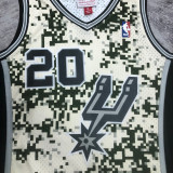 2013-14 SA Spurs GINOBILI #20 Green CamouflageTop Quality Hot Pressing NBA Jersey (迷彩）