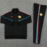 24-25 Man Utd Black Jacket Tracksuit