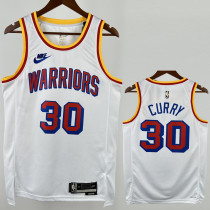 24-25 WARRIORS CURRY #30 White Retro Top Quality Hot Pressing NBA Jersey