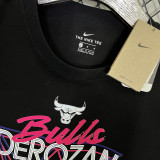 T166 BULLS DEROZAN #11 Black High Quality Casual T-Shirt