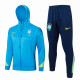 24-25 Brazil Lake blue Hoodie Jacket Tracksuit #F560