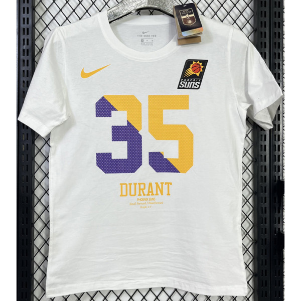T141 SUNS DURANT #35 White High Quality Casual T-Shirt