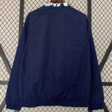 2024 Bayern Royal blue Double Sided Windbreaker (双面风衣)(刺绣)