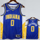 20-21 Indiana Pacers HALIBURTON #0 Blue City Edition Top Quality Hot Pressing NBA Jersey