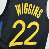 24-25 WARRIORS WIGGINS #22 Black Top Quality Hot Pressing NBA Jersey (Trapeze Edition) 飞人版