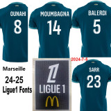 24-25 Marseille Away Fans Soccer Jersey