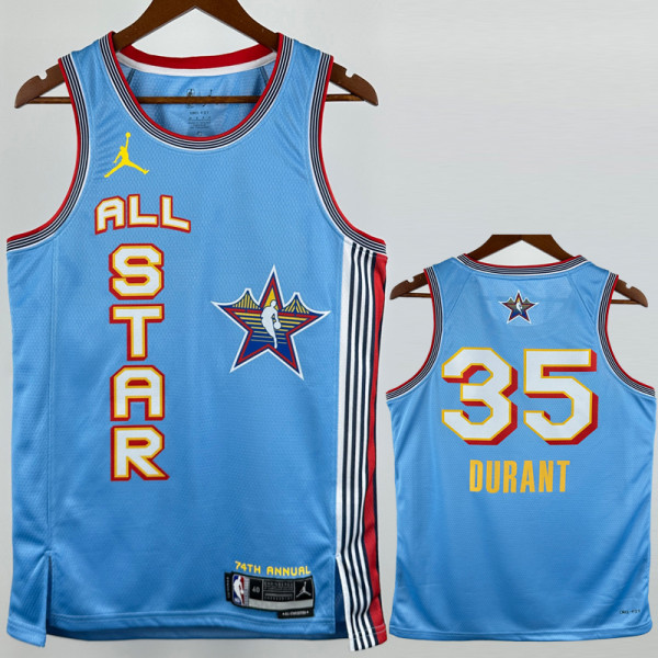25-26 ALL-STAR DURANT #35 Light blue Top Quality Hot Pressing NBA Jersey