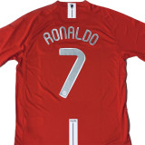 2007-2008 Man Utd home Red Retro soccer jersey(带胸前决赛字)