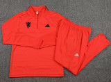 24-25 Man Utd Red Kids Half Pull Tracksuit (童装)(半拉链)