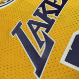1997 LAKERS O’NEAL #34 Yellow Retro Top Quality Hot Pressing NBA Jersey(圆领)