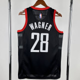 23-24 Rockets WAGNER #28 Black Top Quality Hot Pressing NBA Jersey (Trapeze Edition)飞人版