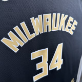 23-24 BUCKS ANTETOKOUNMPO #34 Black Glory Edition Top Quality Hot Pressing NBA Jersey 荣耀版