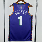 24-25 SUNS BOOKER #1 Purple City Edition Top Quality Hot Pressing NBA Jersey