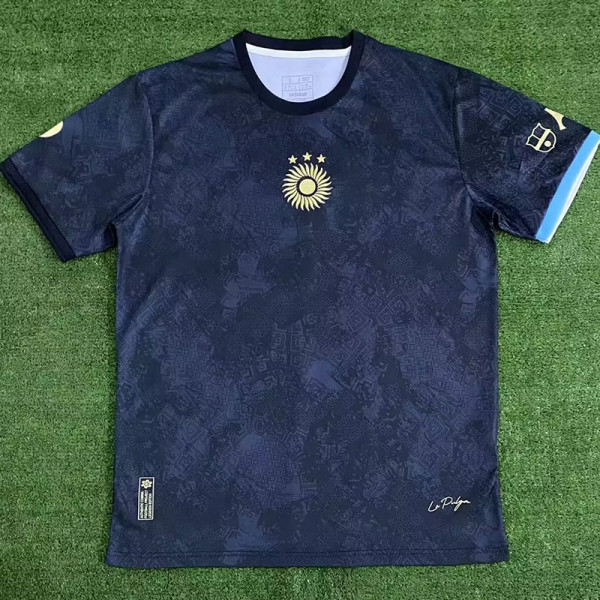 2023 Argentina Black Grey Special Edition Fans Soccer Jersey