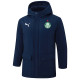 24-25 Palmeiras Royal Blue Hooded Windbreaker Fabric Cotton Coat #G234