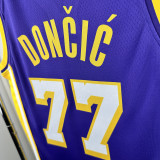 Lakers DONCIC #77 Purple Top Quality Hot Pressing NBA Jersey(V领)