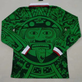 1998 Mexico Home Long Sleeve Retro Soccer Jersey (长袖)(带小字)