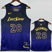 24-25 LAKERS HACHIMURA #28 Royal blue City Edition Top Quality Hot Pressing NBA Jersey