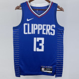 22-23 Clippers GEORGE #13 Blue Top Quality Hot Pressing NBA Jersey