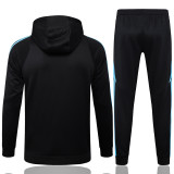 24-25 Argentina Black Hoodie Half Pull Tracksuit #F593半拉连帽