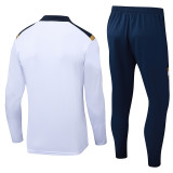 2024 JOM White Half Pull Tracksuit #2492(半拉链)