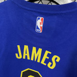 T182 Lakers Jordan JAMES #6 Blue High Quality Casual T-Shirt