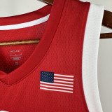 2024 Olympic Game USA JAMES # 6 Red Basketball Jersey