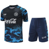 24-25 Napoli Black Blue Training Short Suit