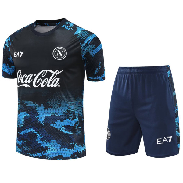 24-25 Napoli Black Blue Training Short Suit