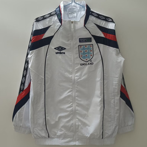 1998-1999 England White Retro Windbreaker