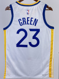 22-23 WARRIORS GREEN #23 White Top Quality Hot Pressing NBA Jersey (V领)