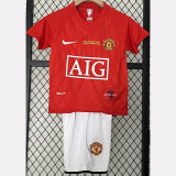 2007-2008 Man Utd Home Kids Retro Soccer Jersey (决赛字)