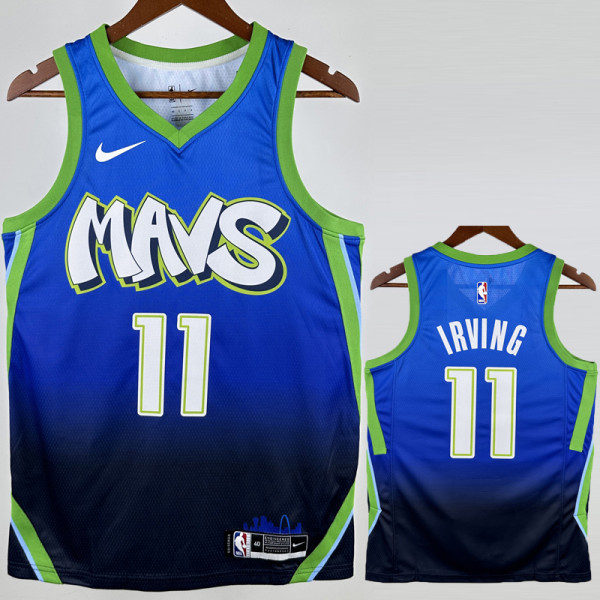 Dallas Mavericks IRVING #11 Blue Top Quality Hot Pressing NBA Jersey