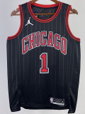 22-23 BULLS ROSE #1 Black Top Quality Hot Pressing NBA Jersey (Trapeze Edition) 飞人版