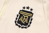 24-25 Argentina Beige Hoodie Half Pull Tracksuit #F592半拉连帽