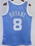 2004-05 LAKERS BRYANT #8 Sky Blue Retro Top Quality Hot Pressing NBA Jersey(圆领）