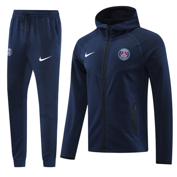 24-25 PSG Royal blue Hoodie Jacket Tracksuit #01