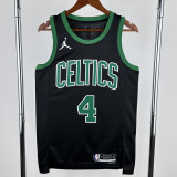 22-23 Celtics HOLIDAY #4 Black Top Quality Hot Pressing NBA Jersey (Trapeze Edition) 飞人版