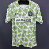 23-24 Nigeria Pre-race White Green Training shirts (花绿)